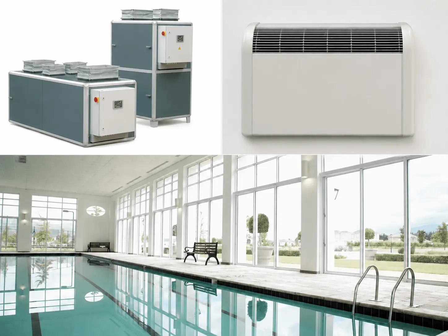 Humidificateur industriel installé dans un local technique avec tuyauterie inox